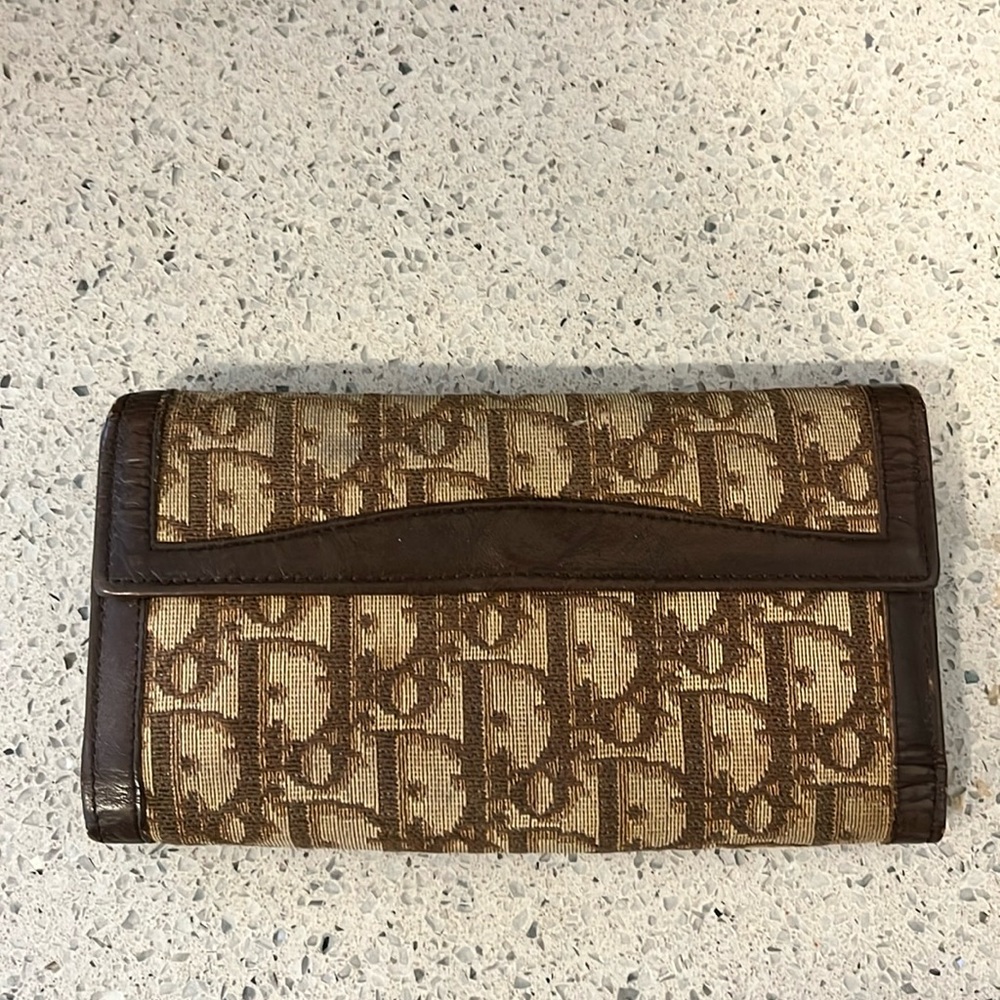 Christian Dior checkbook wallet